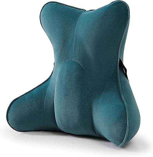 Back Pillow for Couch and Recliner, Lumbar Support Pillow for Sofa Sitting, Back Support Cushion for Office Chair, Ergonomic Back Cushion for Sitting Comfort, Slate Blue