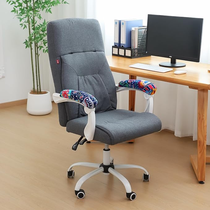 FORCHEER Armrest Covers for Office Chair 12-15 Inch Boho 2 Pieces Elastic Arm Rest Covers for Computer Gaming Chair Arm Slipcovers Washable