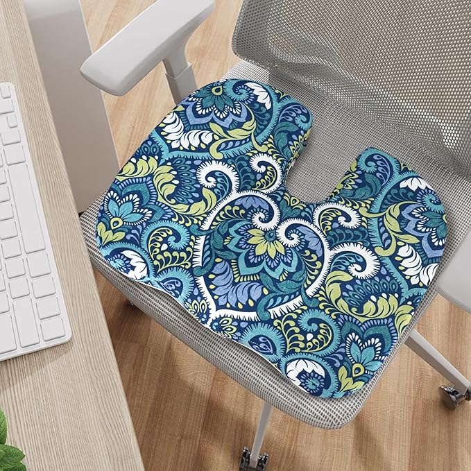 Tailbone Pain Relief Cushion, Memory Foam Seat Cushion for Coccyx Sciatica Pain Pressure Relief Office Desk Chair