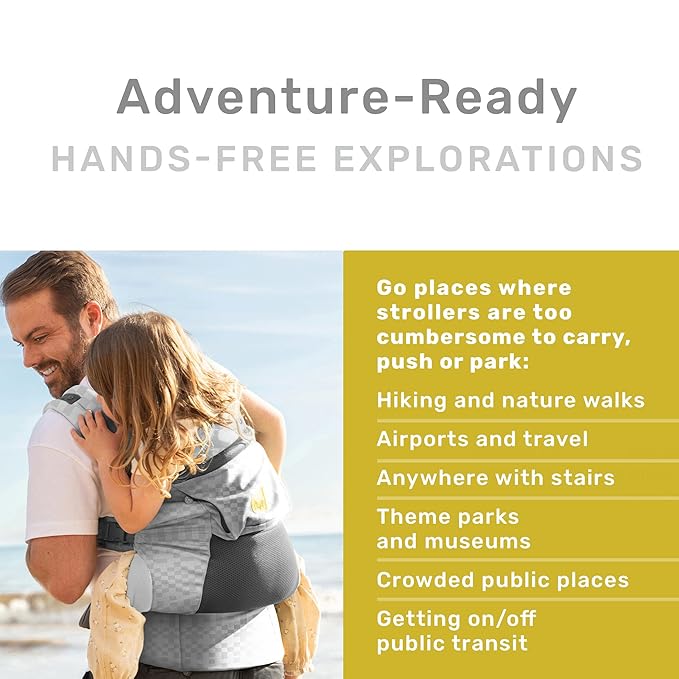LÍLLÉbaby 3-in-1 Ergonomic CarryOn Airflow DLX Toddler Carrier with Lumbar Support & Breathable Mesh Lining (25-60 lbs), Supportive & Comfortable, Multi-Position Carrying for Hiking & Travel (Quarry)