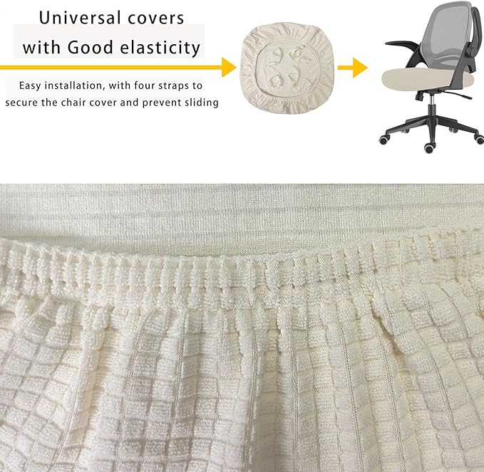 DHXYZZB Universal Chair Covers Waterproof Stretchable Office Chair Cover Washable Computer Chair Slipcover for Desk Chairs Dining Chair Seat Cushion Protectors