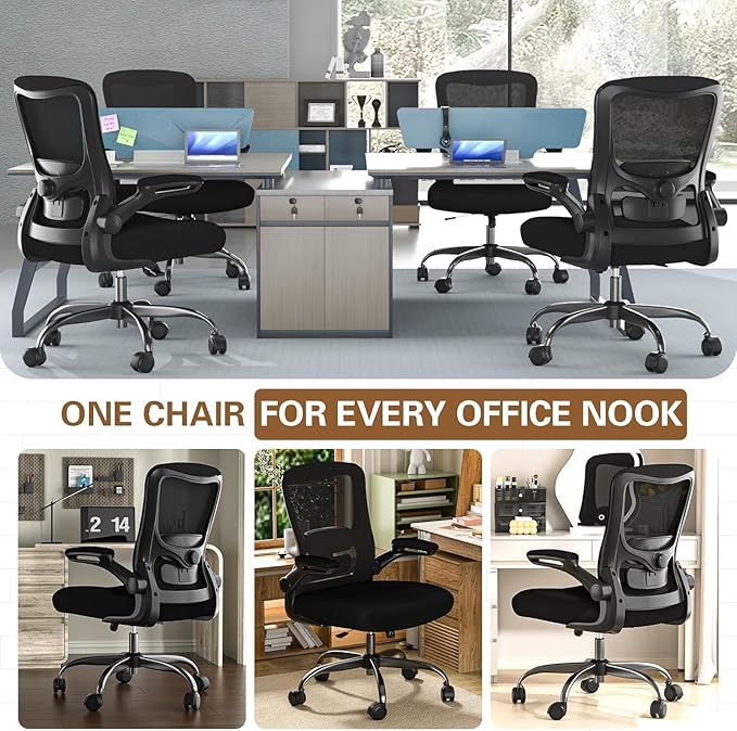 Ergonomic Office Chair - High Back Desk Chair with Adjustable Lumbar Support, Breathable Mesh Back, 330LBS Capacity, Easy Assembly, for Home Office Executive Computer Task