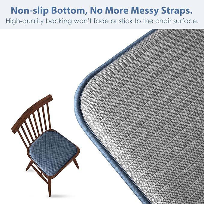 SWEMSTAR Chair Cushions - 15"*17" Kitchen Dining Chair Pads Foam Seat Cushion for Chairs Barstool Cushions Non Slip Seat Pad