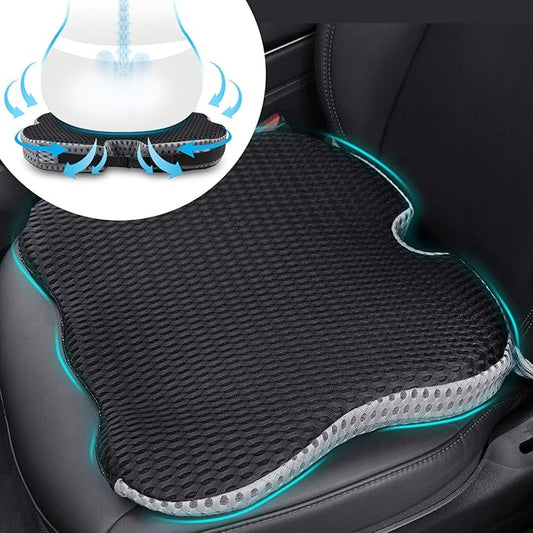 2025 Upgrades Car Coccyx Seat Cushion Pad for Sciatica Tailbone Pain Relief, Heightening Wedge Booster Seat Cushion for Short People Driving, Truck Car Accessories Driver, for Office Chair