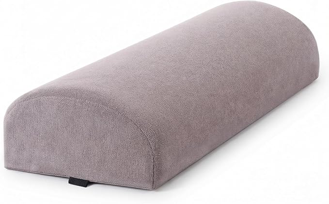 Under Knee Pillow, Half Moon Leg Pillow - Memory Foam Ergonomic Support Pillow for Side & Back Sleepers, Pain Relief & Alignment, Under Knee, Lumbar & Multi-Use Bolster Gray