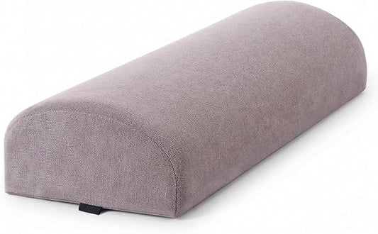Under Knee Pillow, Half Moon Leg Pillow - Memory Foam Ergonomic Support Pillow for Side & Back Sleepers, Pain Relief & Alignment, Under Knee, Lumbar & Multi-Use Bolster Gray