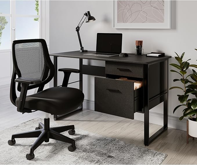 Realspace® Sensi Mesh/Fabric Low-Back Task Office Chair, Black, BIFMA Compliant