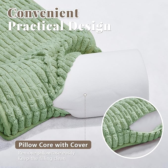 Headrest and Support Pillow,Recliner Pillow for Neck, Head, or Foot for Office or Massage Chairs, Neck Pain Relief and Cervical Support. Nonslip, Zipped Cover. (Green, 5.5" Wx13 Lx3 H)