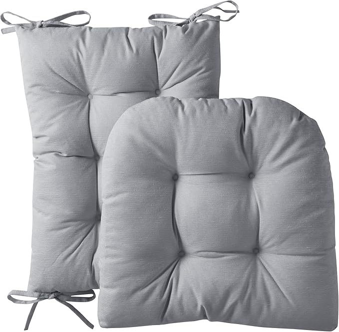 Rocking Chair Cushion Premium Pads Non Skid Slip Backed Set of Upper and Lower with Ties, Case Pack (Pack of 5)
