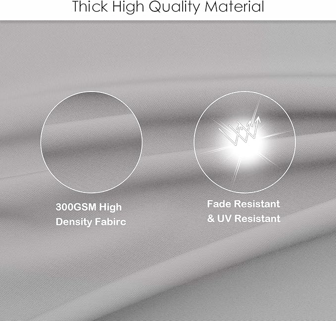 idee-home Outdoor Chair Cushions Set of 4, Thick 17" x 17" x 3" Outdoor Seat Cushion Patio Furniture Waterproof with Ties, Patio Chair Pads Dining Silver Grey