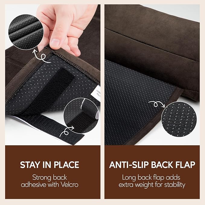 Neck Pillow for Recliner Chair, 14" Adjustable Recliner Pillow for Headrest, Soft Velvet Non-Slip Head Pillow for Recliner, Couch, Chair, Sofa