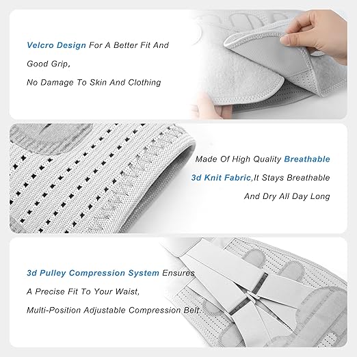FJNATINH Back Brace for Lower Back Pain Relief for Women Adjustable Lumbar Support Belt Breathable 4D Mesh Fabric for Herniated Disc,Sciatica,Scoliosis Home Work Sports