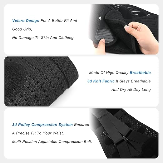 FJNATINH Back Brace for Lower Back Pain Relief for Women Adjustable Lumbar Support Belt Breathable 4D Mesh Fabric for Herniated Disc,Sciatica,Scoliosis Home Work Sports