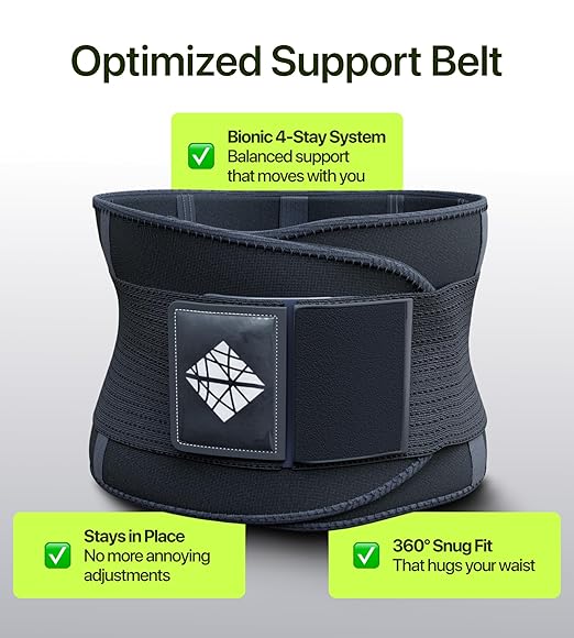 Back Brace for Lower Back Pain Relief M size, Lumbar Support Belt for Men & Women with Lumbar Pad, Ergonomic Design and Soft Breathable Material, Adaptive Fit for Herniated Disc, Sciatica, Scoliosis