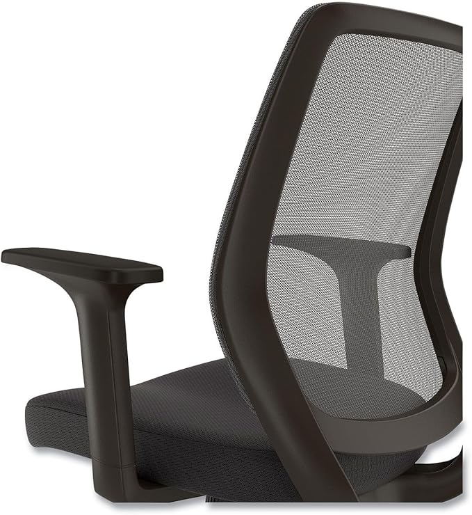 Alera Wessex Ergonomic Mesh Back Office Task Chair, Swivel Computer Desk Chair, Adjustable Seat Height, Supports Up to 275 lbs, Black