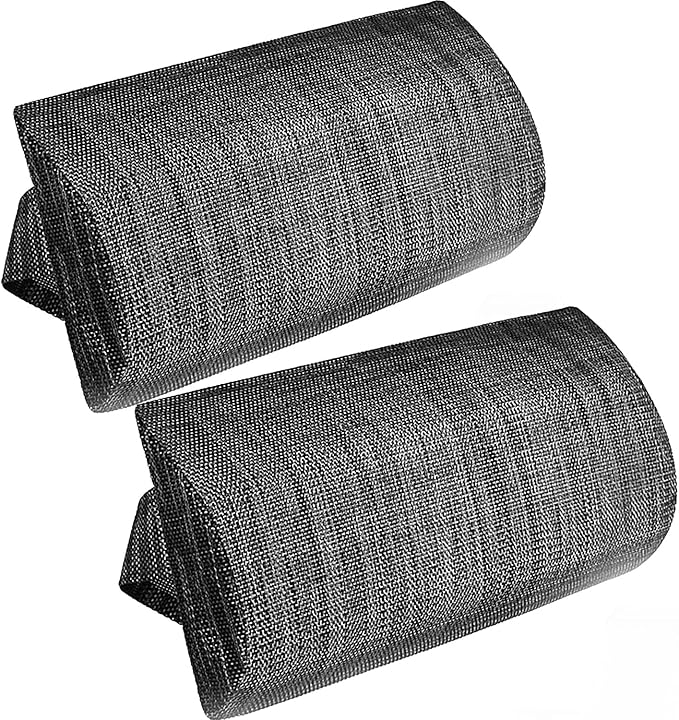 Zero Gravity Chair Set of 2 Replacement Pillow Headrest with Elastic Band, Universal Soft Removable Padded Cushion Head Pillow for Zero Gravity Lounge Chair, Folding Patio Lawn Recliner Chair, Grey