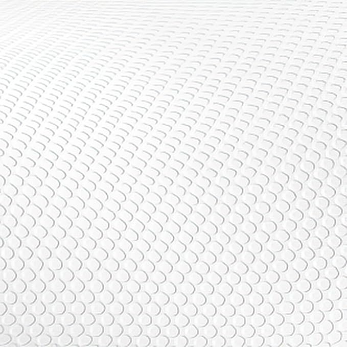 Flash Furniture Kelista Mid-Back White Mesh Swivel Ergonomic Task Office Chair with White Frame, Flip-Up Arms, and Transparent Roller Wheels
