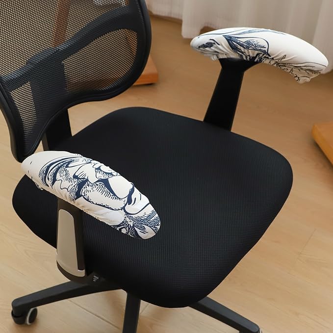 FORCHEER Armrest Covers for Office Chair 12-15 Inch Floral 2 Pieces Elastic Arm Rest Covers for Computer Gaming Chair Arm Slipcovers Washable