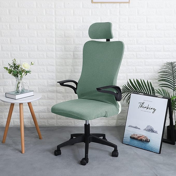 FORCHEER Ergonomic Office Chair Covers Set with Headrest Cover, Water Repellent, Army Green