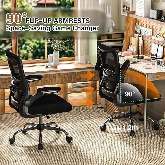 Ergonomic Office Chair - High Back Desk Chair with Adjustable Lumbar Support, Breathable Mesh Back, 330LBS Capacity, Easy Assembly, for Home Office Executive Computer Task
