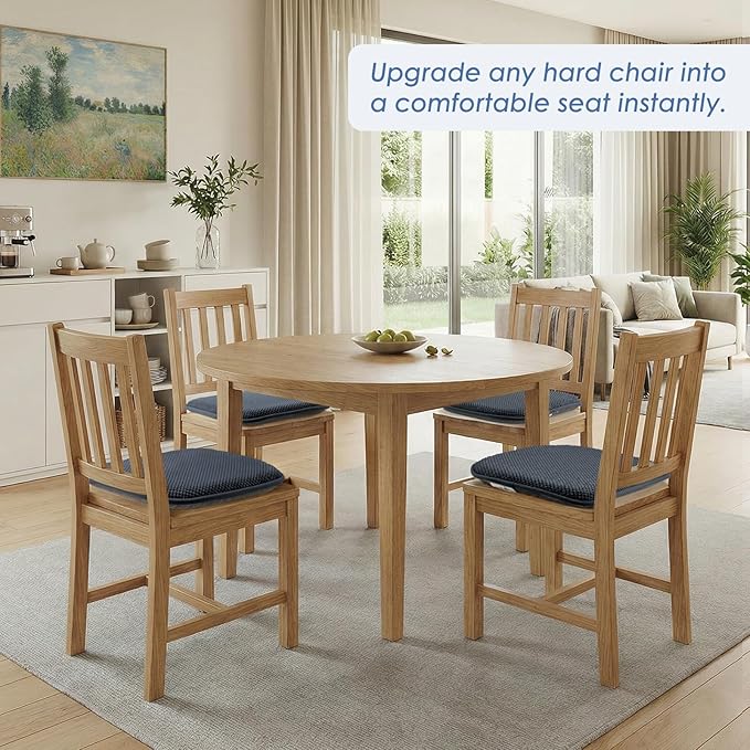 SWEMSTAR Chair Cushions - 15"*17" Kitchen Dining Chair Pads Foam Seat Cushion for Chairs Barstool Cushions Non Slip Seat Pad