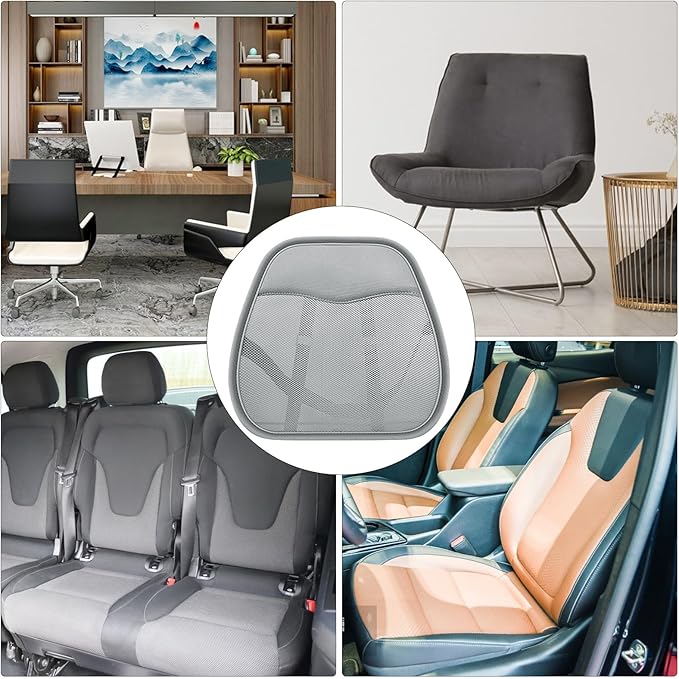 Erice Back Support Pillow, Breathable Ice Silk Lumbar Support Pillow, Back Pillow for Chair, Car Back Cushion for Driving, Lumbar Support for Car, Back Support for Chair (A), 46SD4F89SD