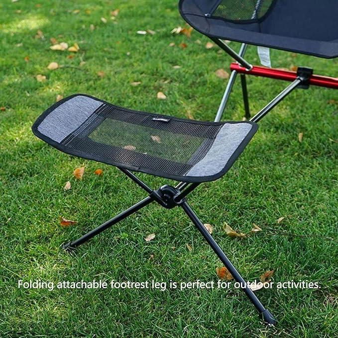 Universal Camping Chair Foot Rest, Folding Attachable Footrest Leg Rest Outdoor Folding Chair for Outdoor Gardening Fishing Beach Hiking