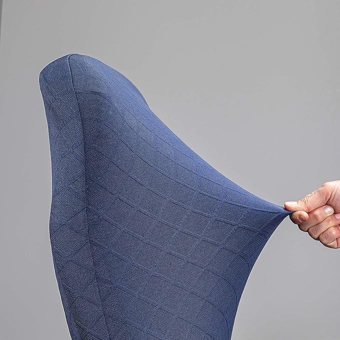 Melaluxe Office Chair Cover with Armrest Covers， Universal Stretch Desk Chair Cover, Computer Chair Slipcovers (Size: L) - Navy