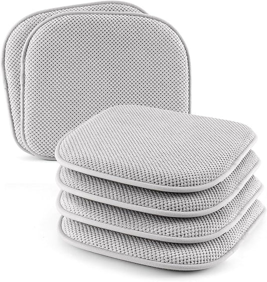 SWEMSTAR Chair Cushions - 15"*17" Kitchen Dining Chair Pads Foam Seat Cushion for Chairs Barstool Cushions Non Slip Seat Pad