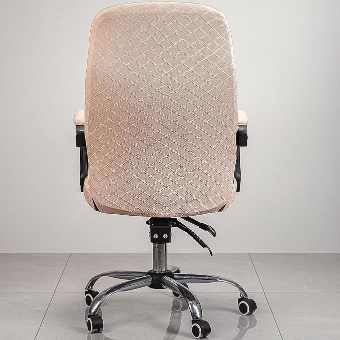 Melaluxe Office Chair Cover with Armrest Covers， Universal Stretch Desk Chair Cover, Computer Chair Slipcovers (Size: L)