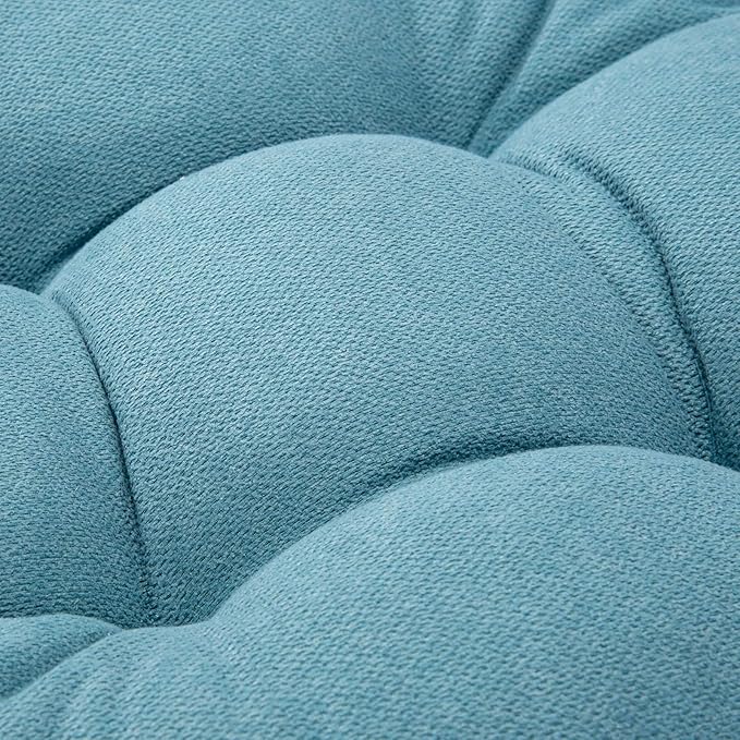 Chair Cushion, Chair Cushions for Dining Chairs, Chair Pads and Mat with Ties for Indoor Kitchen Seat and Desk (Teal, 6 Count - 17 x 16 in)