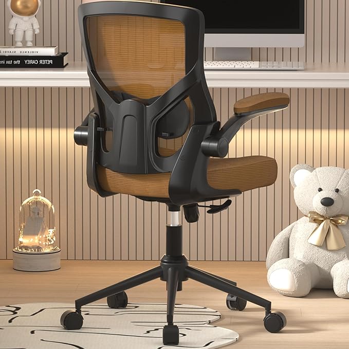 CYKOV Office Chair, High Back Desk Chair Adjustable Height and Ergonomic Design Home Office Computer Chair Executive Lumbar Support Padded Flip-up Armrest Swivel Task Chair