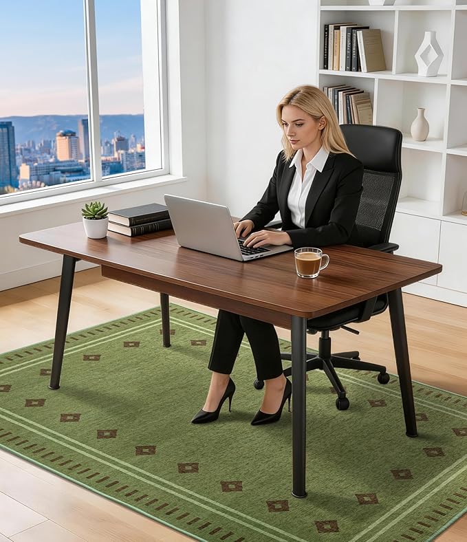 chakme Office Chair Mat for Hardwood Floor, 72"x48" Easy Glide Computer Desk Mat Protector for Rolling Chair Under Desk Rug Nonslip Backing, Machine Wash, (Southwestern Sage)