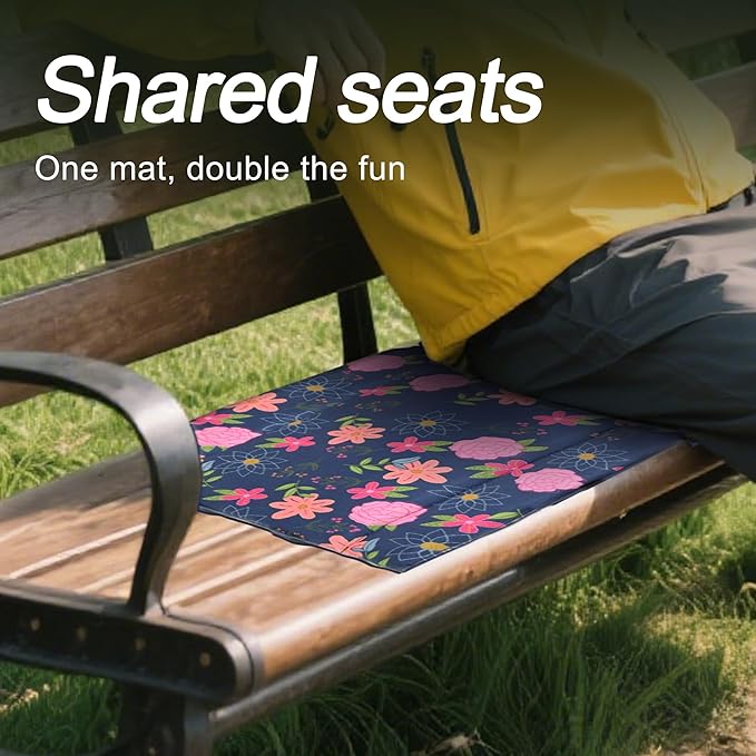 Folding Stadium Seat Cushion with Backrest, Portable Bleacher Pad for Camping,Lightweight Chair with Backrest for Outdoor Sports Concerts