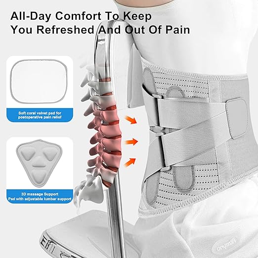 FJNATINH Back Brace for Lower Back Pain Relief for Women Adjustable Lumbar Support Belt Breathable 4D Mesh Fabric for Herniated Disc,Sciatica,Scoliosis Home Work Sports