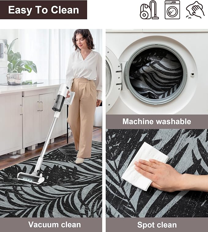 chakme Office Chair Mat for Hardwood Floor, 48"x36" Easy Glide Computer Desk Mat Protector for Rolling Chair Under Desk Rug Nonslip Backing, Machine Wash, (Leaf)