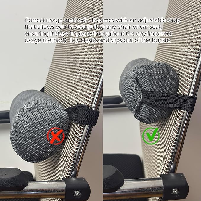 1Pcs Lumbar Roll Support Pillow Cover– Low Back Lumbar Support for Office Chair & Car Seat Back Support Cushion, Relieving Back Pain & Improving Posture,(Pillow Case Only)
