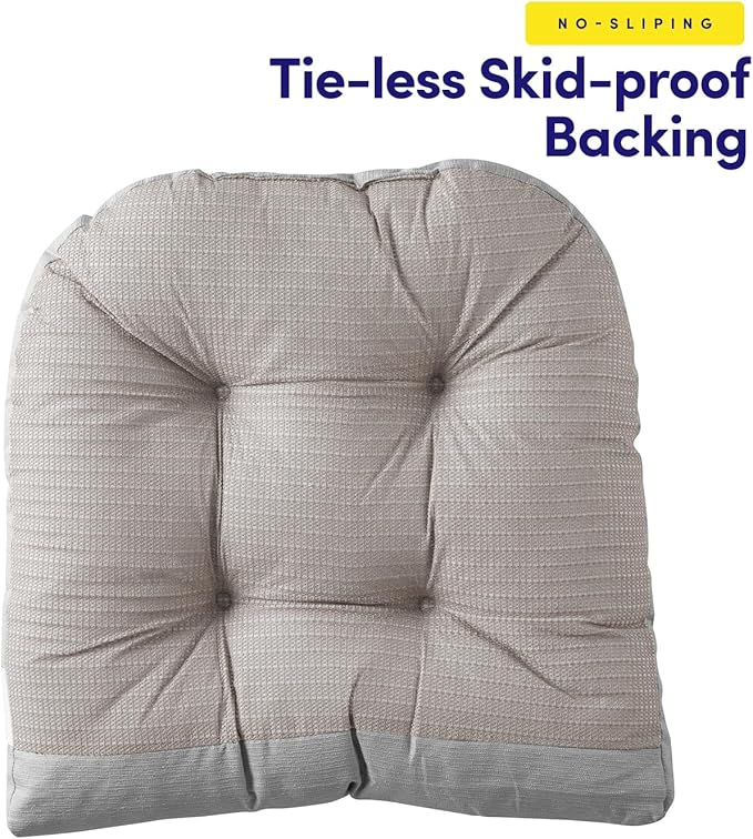 Rocking Chair Cushion Premium Pads Non Skid Slip Backed Set of Upper and Lower with Ties