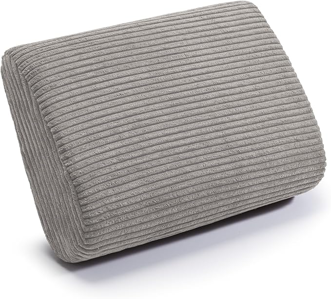 Large Lumbar Cushion Lumbar Support Pillow, Ergonomic Lumbar Pillow with Machine Washable, Help Relieve Pain of Back, Lumbar, Tailbone and Sciatic Nerve Support. (Dark Grey)