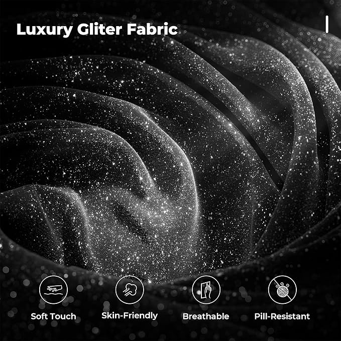 HOMRELEXA Big and Tall Office Chair, Flip Armrests for Pets & Cross Legged Sitting, Executive Ergonomic Computer Gaming Chair with Foot Rest, Gliter Fabric Wide Seat Reclining Desk Chair