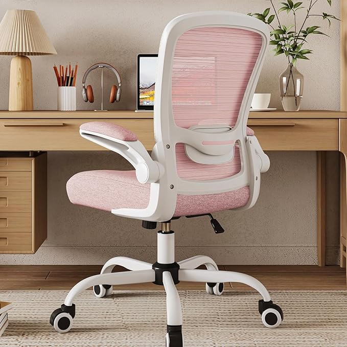 Mimoglad Home Office Chair, High Back Desk Chair, Ergonomic Mesh Computer Chair with Adjustable Lumbar Support and Thickened Seat Cushion