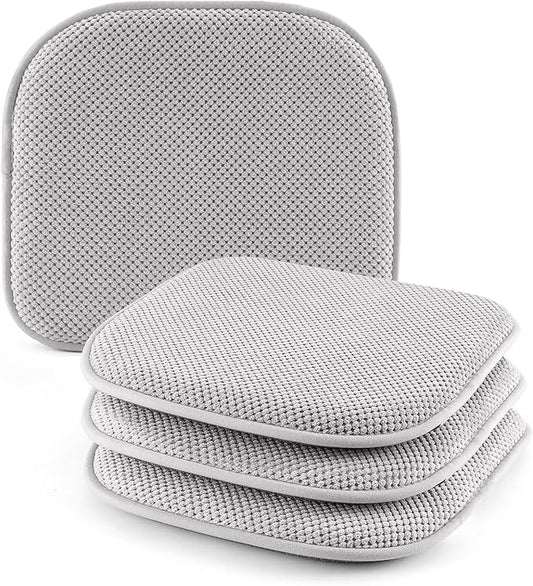 SWEMSTAR Chair Cushions - 15"*17" Kitchen Dining Chair Pads Foam Seat Cushion for Chairs Barstool Cushions Non Slip Seat Pad