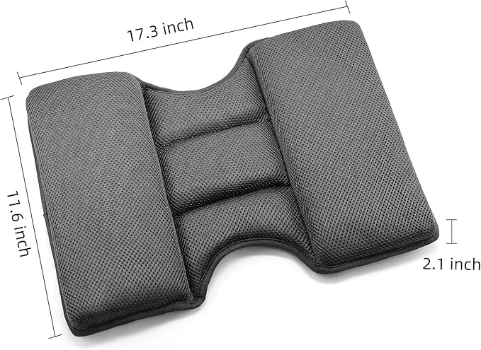 Lumbar Support Pillow for Car, Ergonomic Design with 5 Sections Ideal for Long Driving, Breathable 3D Mesh Cover and Elastic Strap
