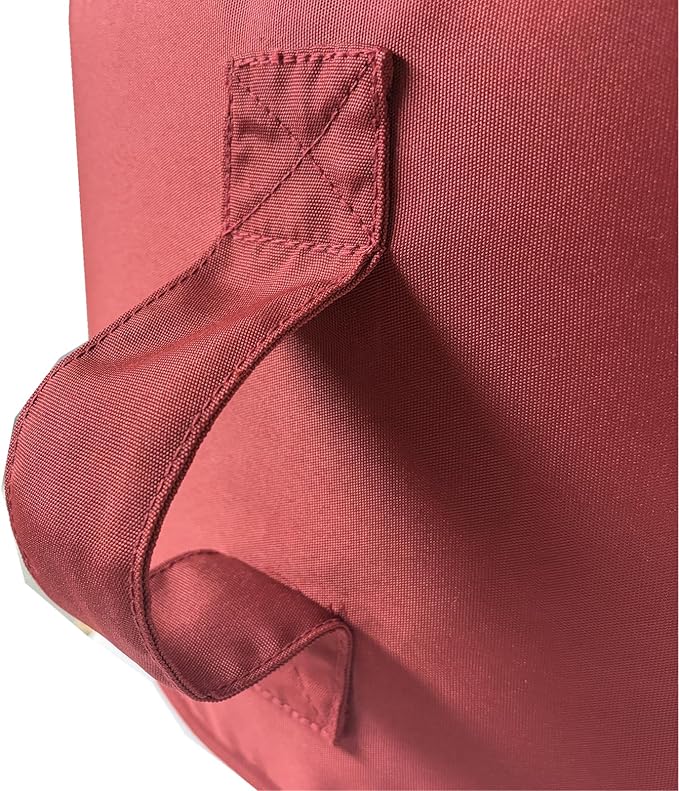 QILLOWAY Inflatable Outdoor Ottoman for Patio, Waterproof Round Pouf, Inflatable Foot Rest, Outdoor Footstool for Poolside, Garden，Camping,All Red