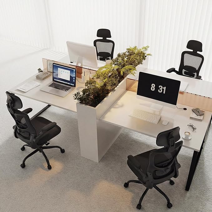 Office Chair, Ergonomic Mesh Desk Chair with Adjustable Lumbar Support and Headrest, Flip-up Armrests, High Back Computer Task Chair for Home and Executive Office (B-All Black)