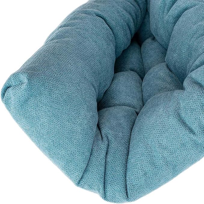 Chair Cushion, Chair Cushions for Dining Chairs, Chair Pads and Mat with Ties for Indoor Kitchen Seat and Desk (Teal, 6 Count - 17 x 16 in)