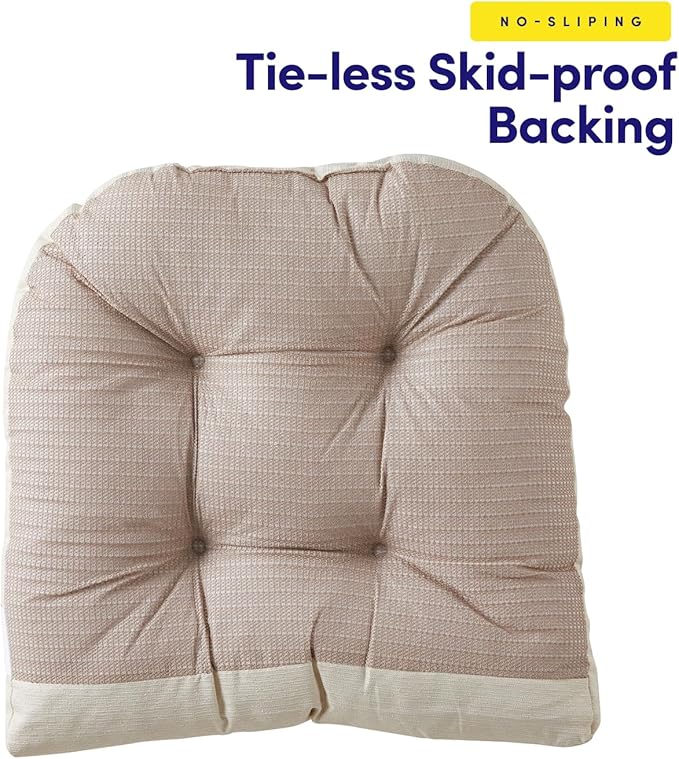 Rocking Chair Cushion Premium Pads Non Skid Slip Backed Set of Upper and Lower with Ties