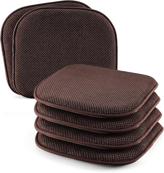 SWEMSTAR Chair Cushions - 15"*17" Kitchen Dining Chair Pads Foam Seat Cushion for Chairs Barstool Cushions Non Slip Seat Pad