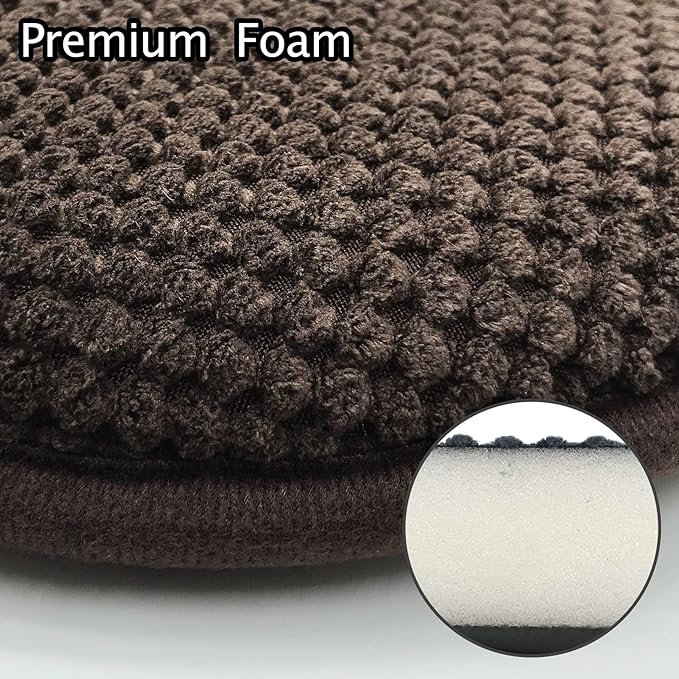 Brown Kitchen Chairs Cushions Non Slip Foam Office Seat Cushions Washable Soft Thick Pads Large Wooden Metal Tapered Dining Chair Cushions,17" x 15"