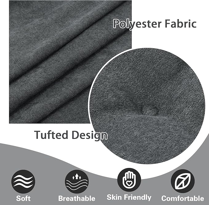 Recliner Seat Cushion for Elderly - Patented Dual Design for Sagging Recliner Replacement & Easy Get Up, Booster Cushion Relieves Back Pain from Sofa, Couch, Chair 20x20x4 Inches Dark Grey